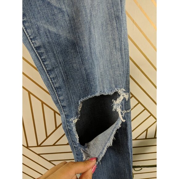 AG Adriano Goldschmied Pants Blue The Stevie Ankle Slim Straight Women's 25 READ - Picture 8 of 9